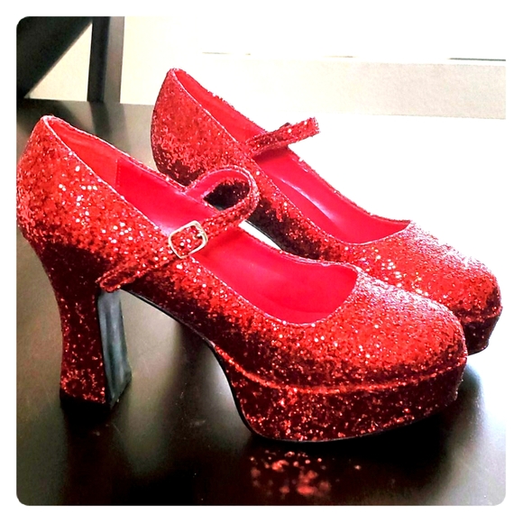 Funtasma Shoes - Funtasma Red Glitter Women's Maryjane - Size 10